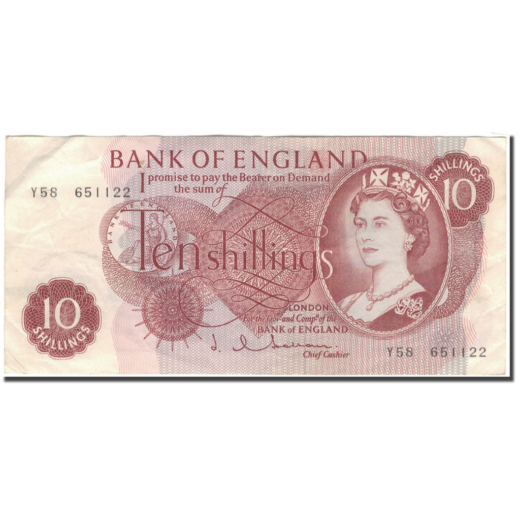Banknote, Great Britain, 10 Shillings, UNDATED 1962-66, KM:373b, EF(40-45)