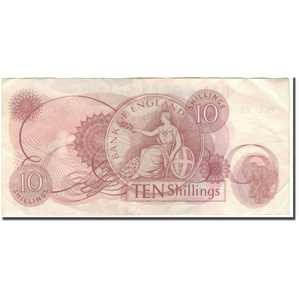 Banknote, Great Britain, 10 Shillings, UNDATED 1962-66, KM:373b, EF(40-45)