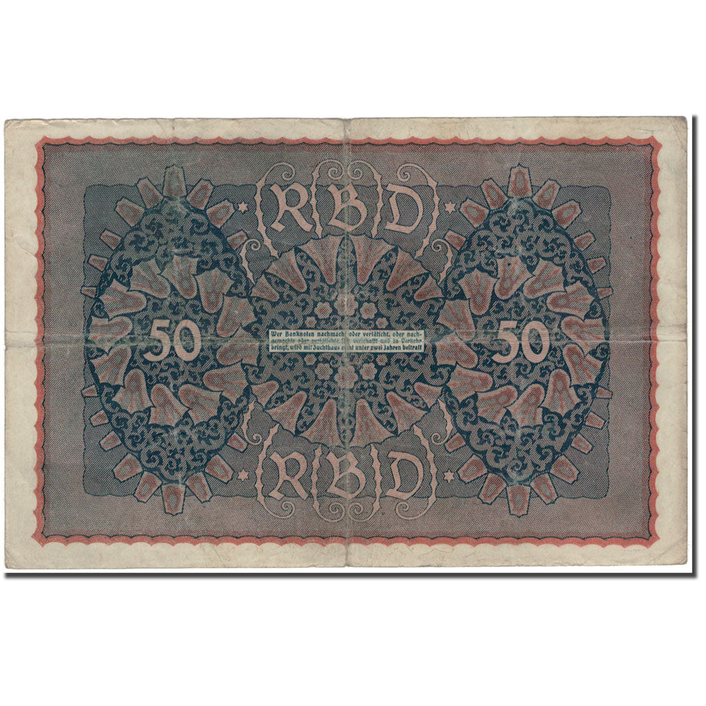 Banknot, Niemcy, 50 Mark, 1919-06-24, KM:66, VF(20-25)