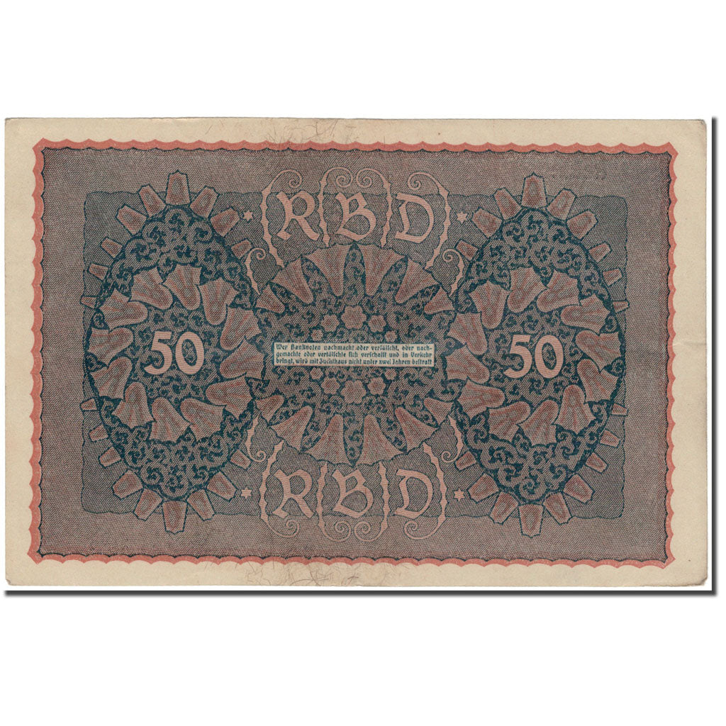 Banknote, Germany, 50 Mark, 1919-06-24, KM:66, AU(50-53)