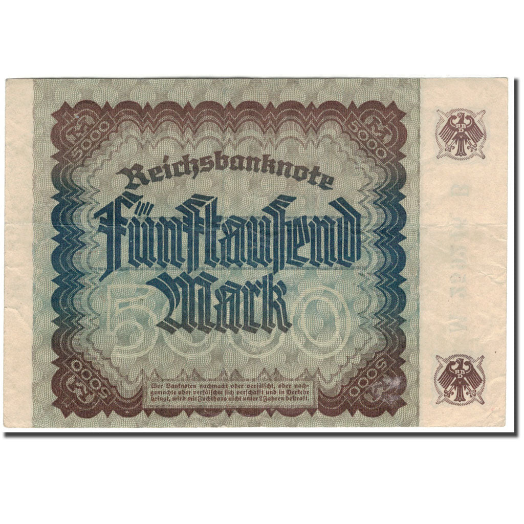 Billet, Allemagne, 5000 Mark, 1922-12-02, KM:81a, TTB+