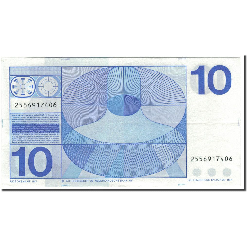 Banknote, Netherlands, 10 Gulden, 1968-04-25, KM:91b, AU(55-58)