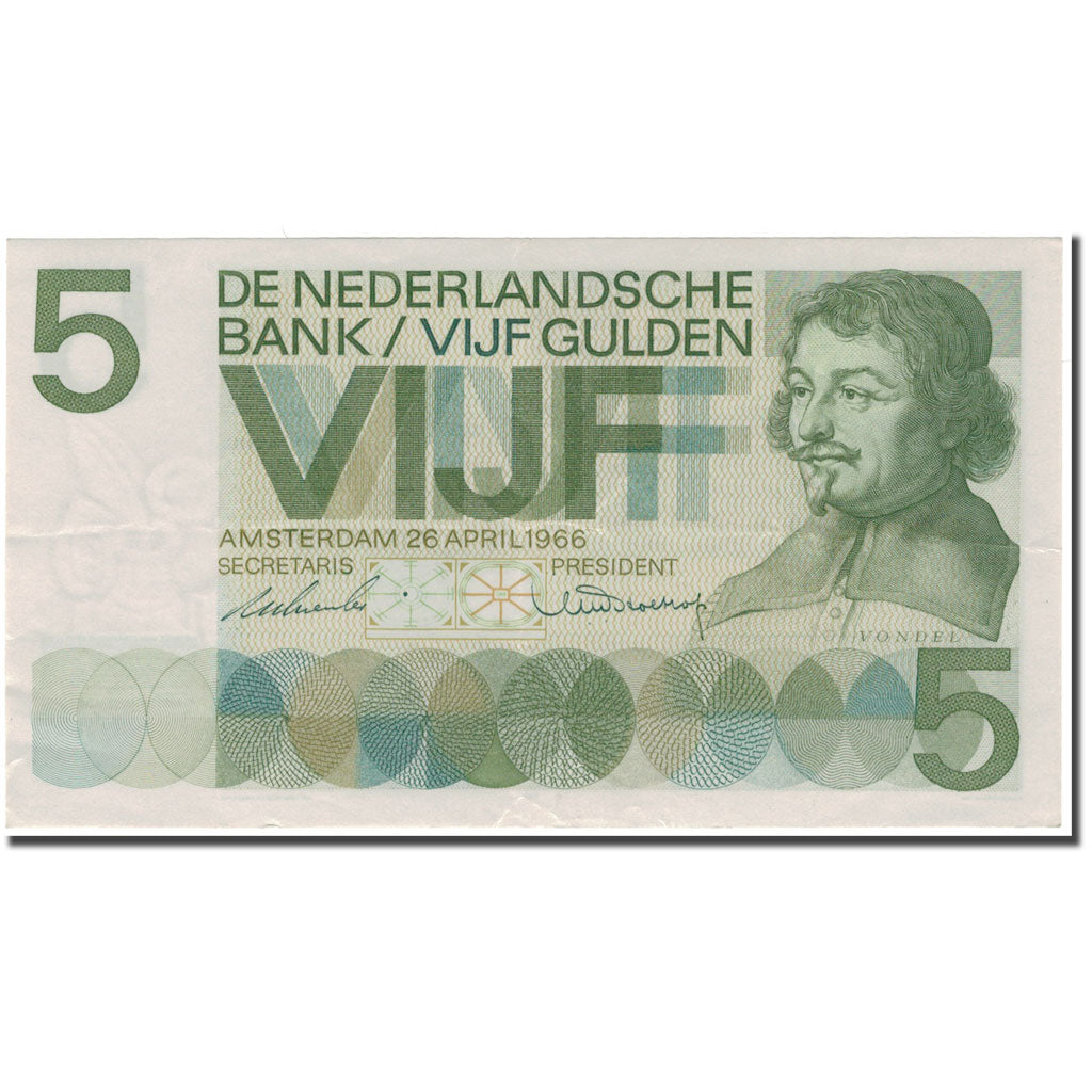 Banknote, Netherlands, 5 Gulden, 1966-04-26, KM:90a, AU(55-58)