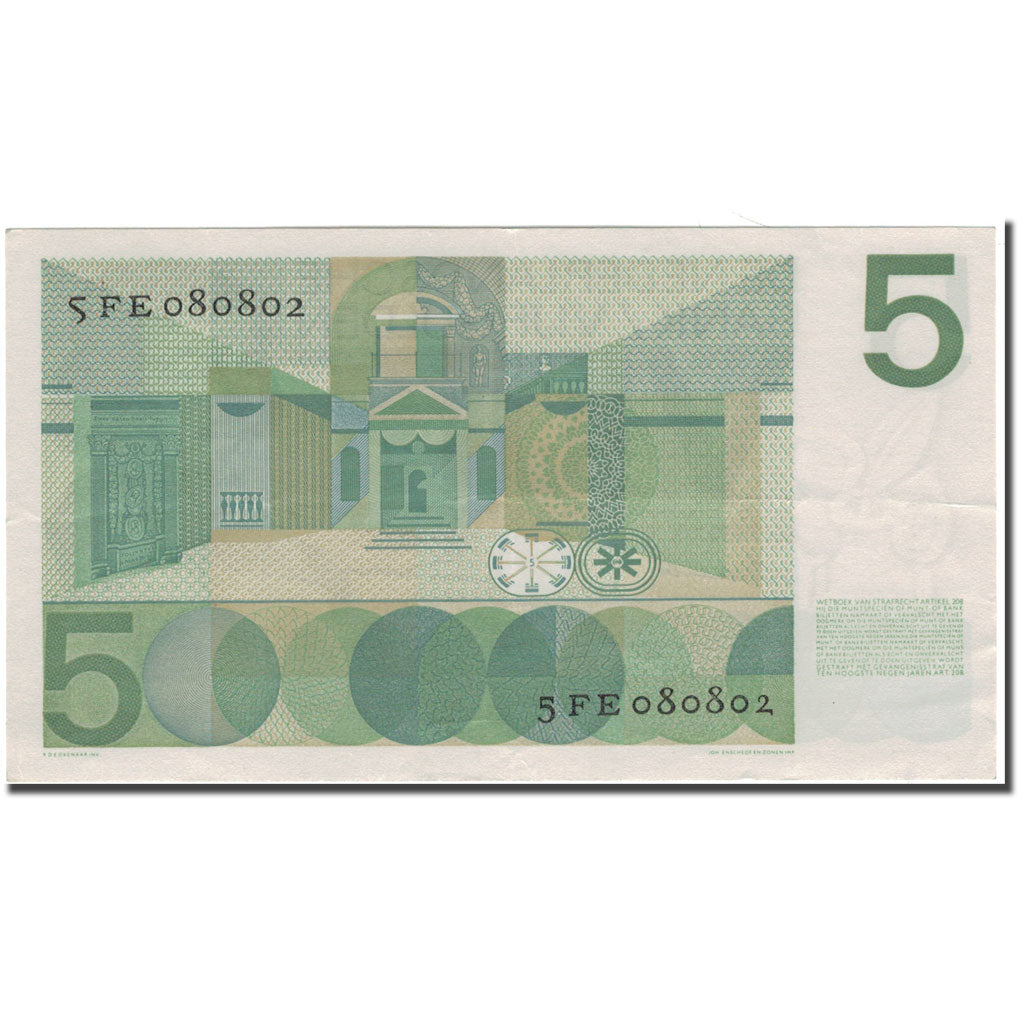 Banknote, Netherlands, 5 Gulden, 1966-04-26, KM:90a, AU(55-58)