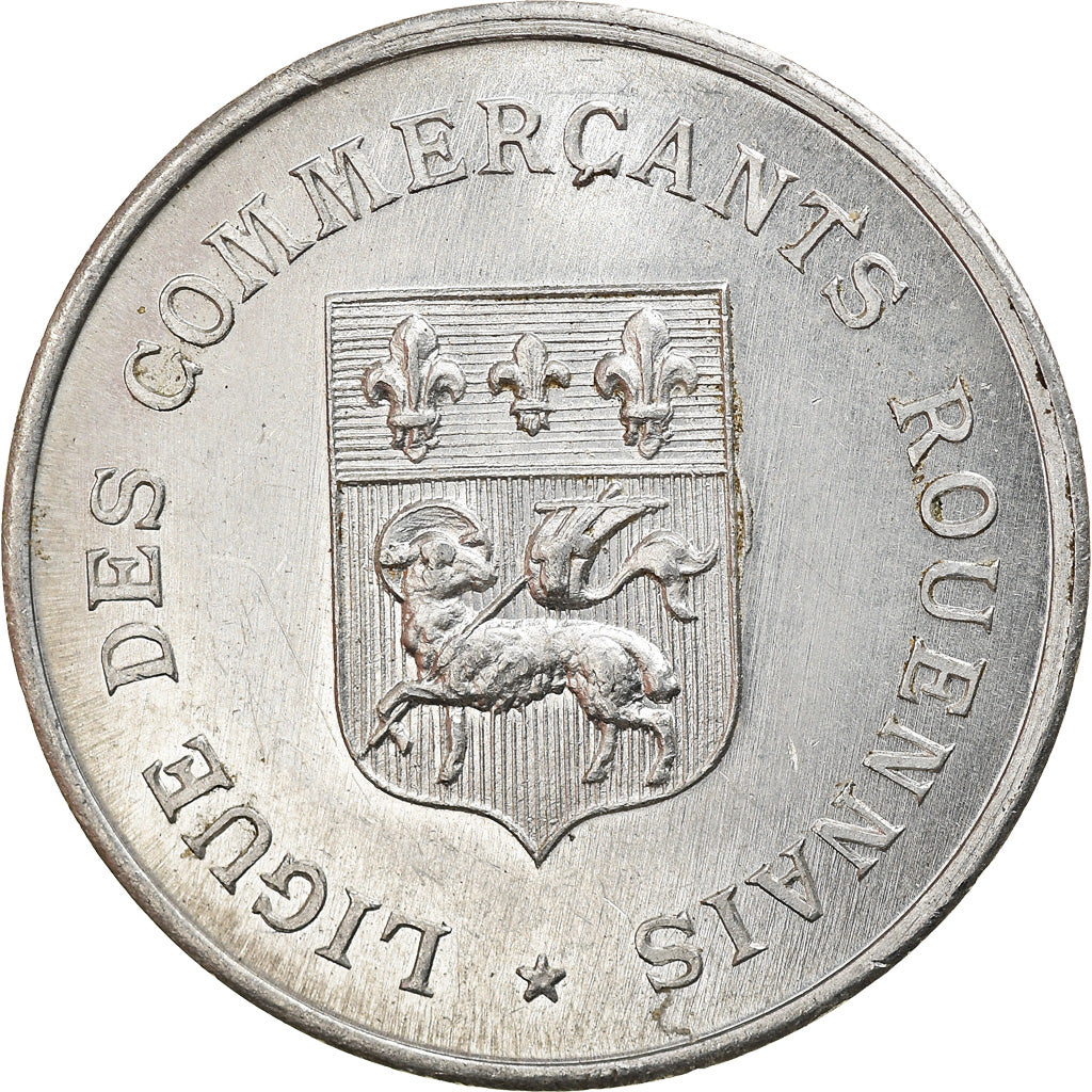 Coin, France, Chambre de Commerce, Rouen, 10 Centimes, 1920, MS(60-62)