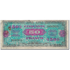 France, 50 Francs, 1944 Flag/France, 1944, VF(20-25), Fayette:VF19.1, KM:117a