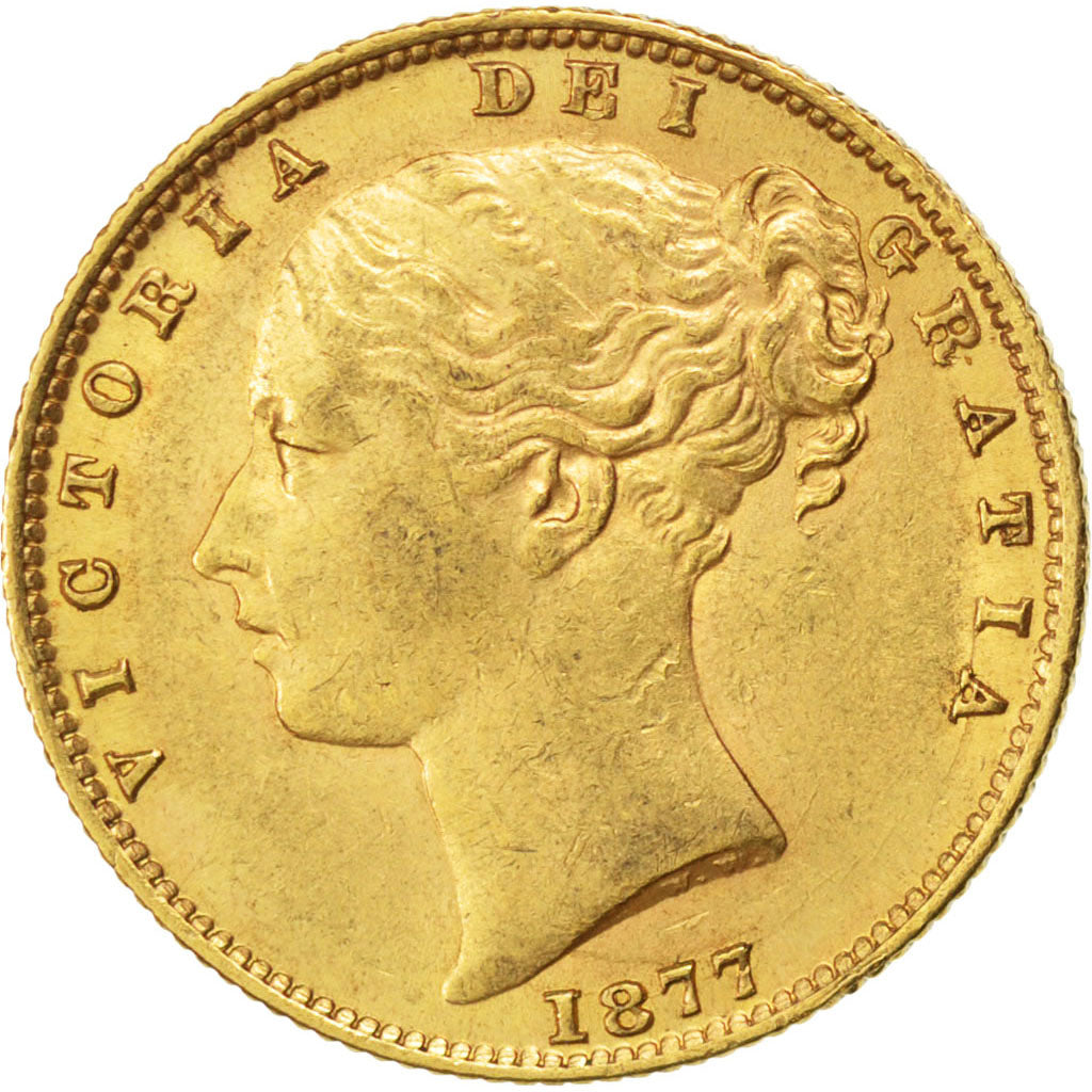 Australia, Souverain, 1877, Sydney, KM #6, AU(55-58), Gold, 7.98
