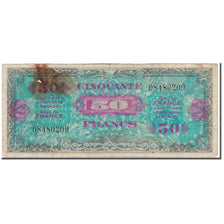 France, 50 Francs, 1944 Flag/France, 1944, AB+, Fayette:VF19.1, KM:117a