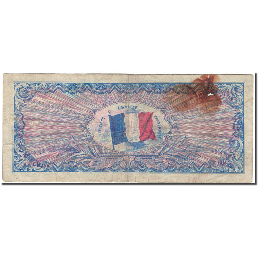 France, 50 Francs, 1944 Flag/France, 1944, AB+, Fayette:VF19.1, KM:117a
