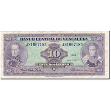 Banknote, Venezuela, 10 Bolívares, 1977-06-07, KM:51f, EF(40-45)
