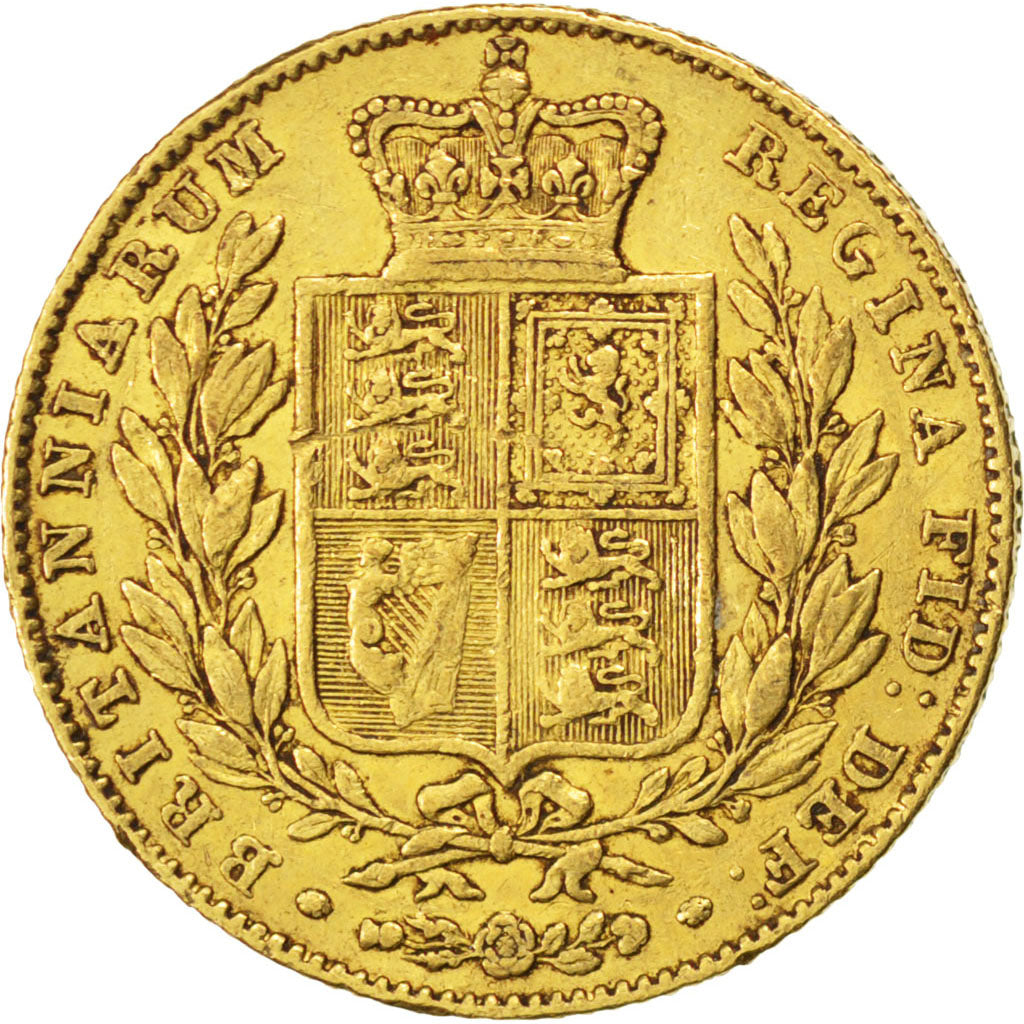 Great Britain, Souverain, 1842, KM #736.1, EF(40-45), Gold, 7.93