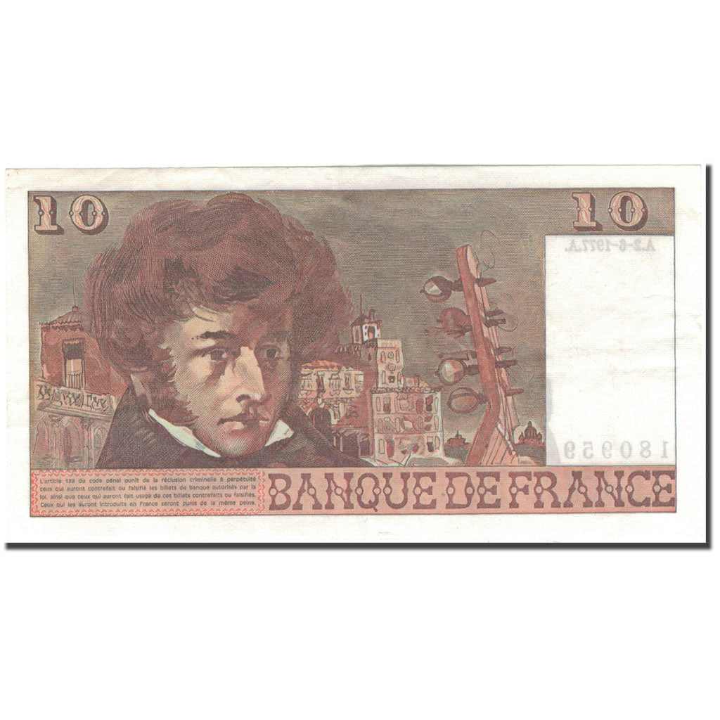 France, 10 Francs, 10 F 1972-1978 ''Berlioz'', 1977-06-02, EF(40-45)