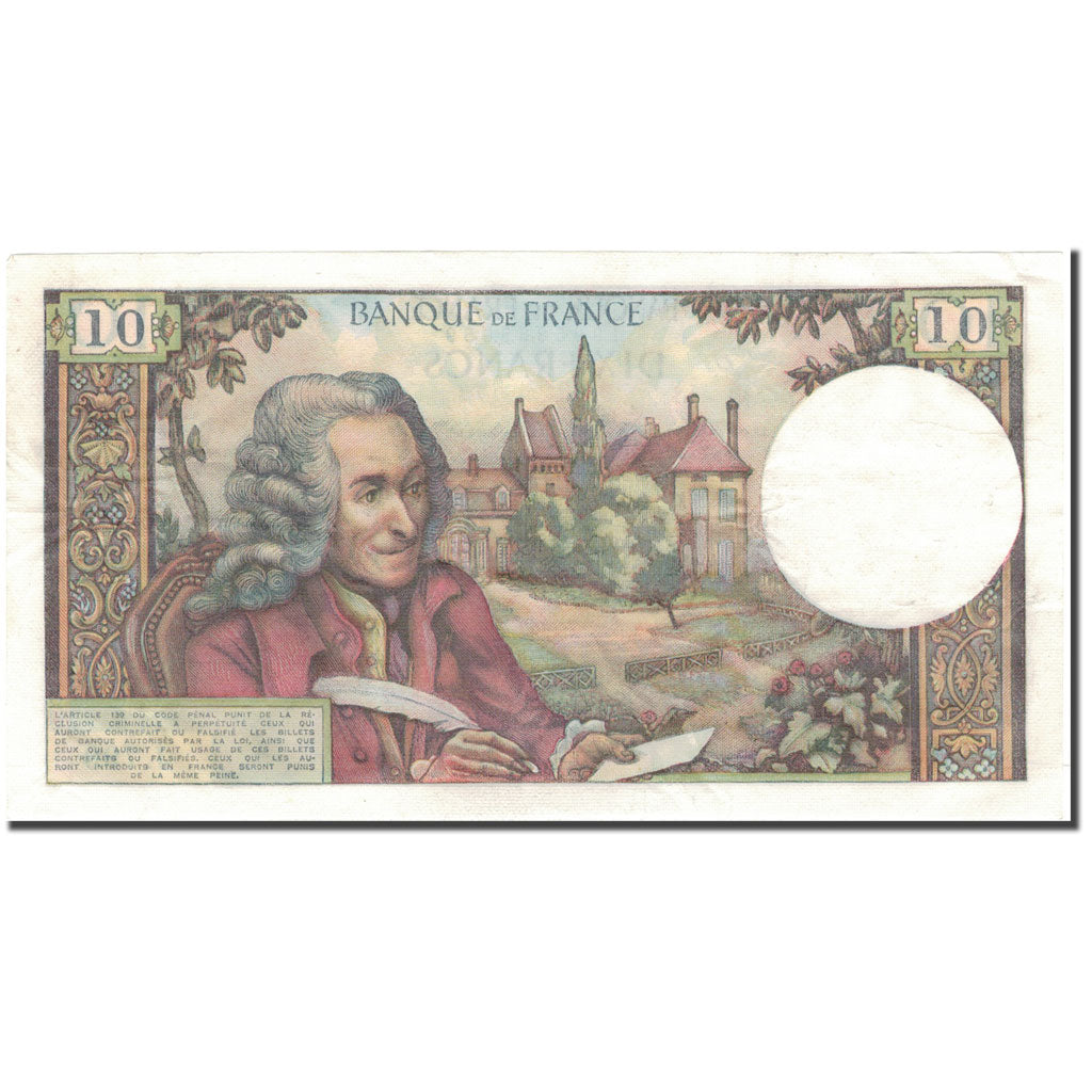 Francia, 10 Francs, 10 F 1963-1973 ''Voltaire'', 1972-09-07, SPL-
