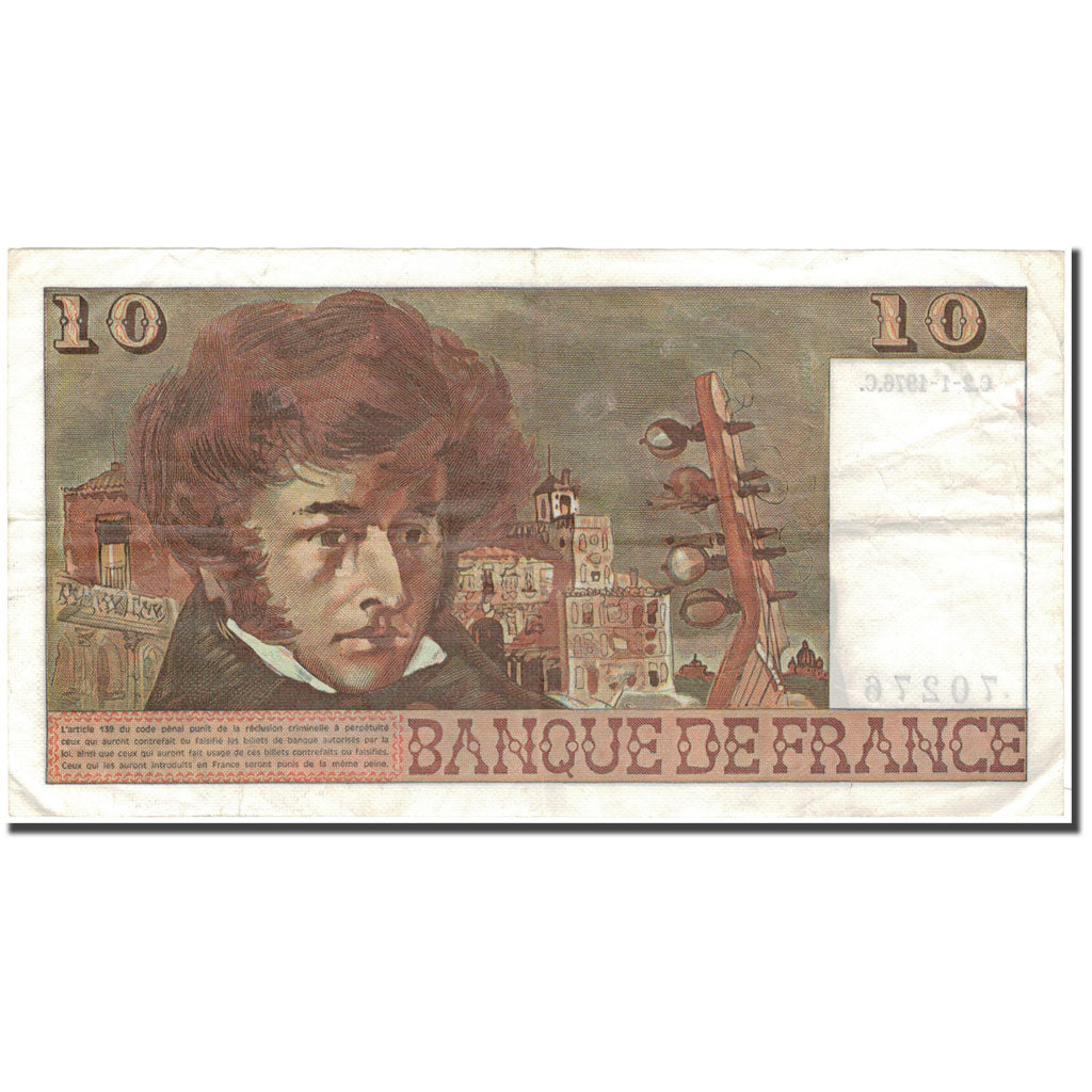 France, 10 Francs, 10 F 1972-1978 ''Berlioz'', 1976-01-02, VF(20-25)