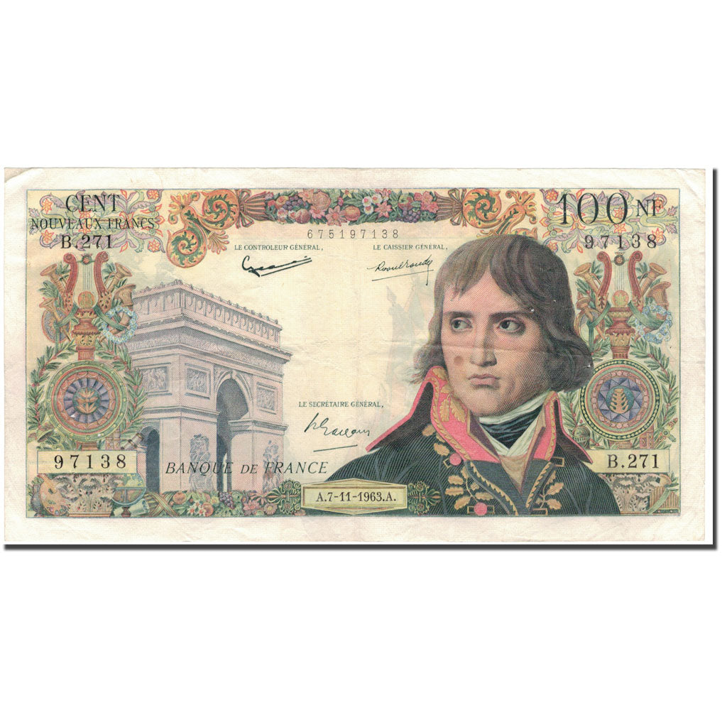 France, 100 Nouveaux Francs, 100 NF 1959-1964 ''Bonaparte'', 1963-11-07