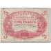Guadeloupe, 5 Francs, 1945, F(12-15), KM:7e