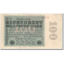 Banknote, Germany, 100 Millionen Mark, 1923-08-22, KM:107b, AU(50-53)
