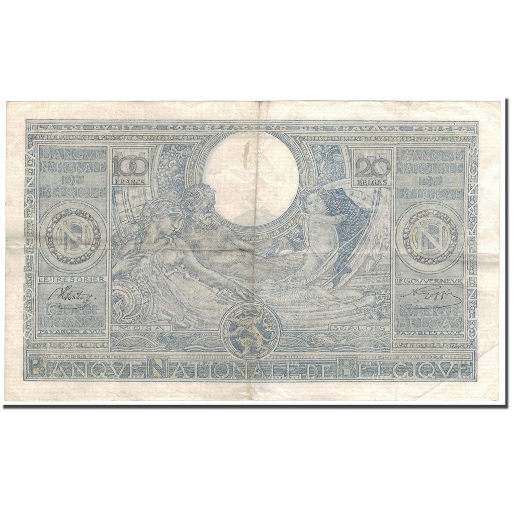 Banknote, Belgium, 100 Francs-20 Belgas, 1943-03-04, KM:112, EF(40-45)