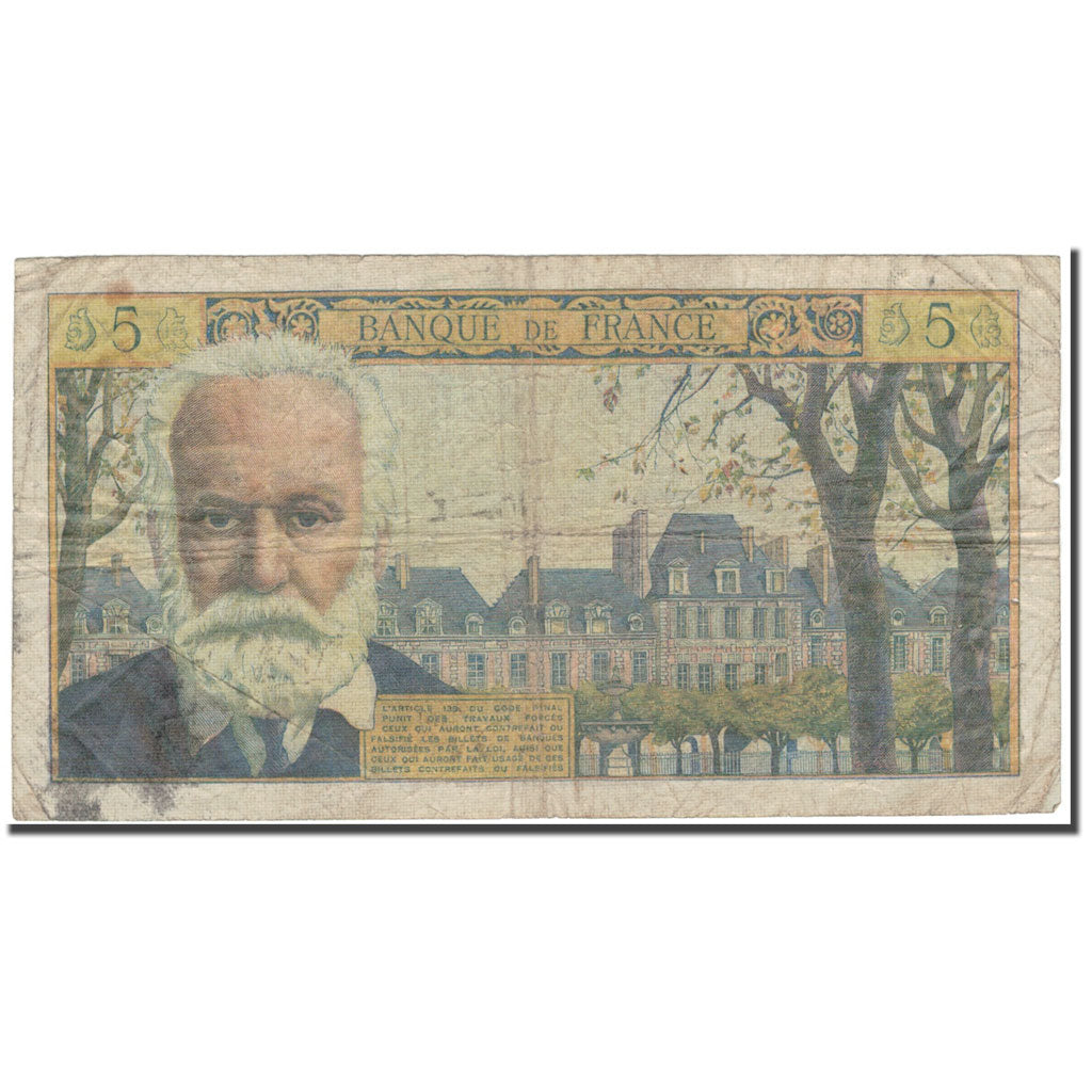 France, 5 Nouveaux Francs, 5 NF 1959-1965 ''Victor Hugo'', 1964-05-06, B