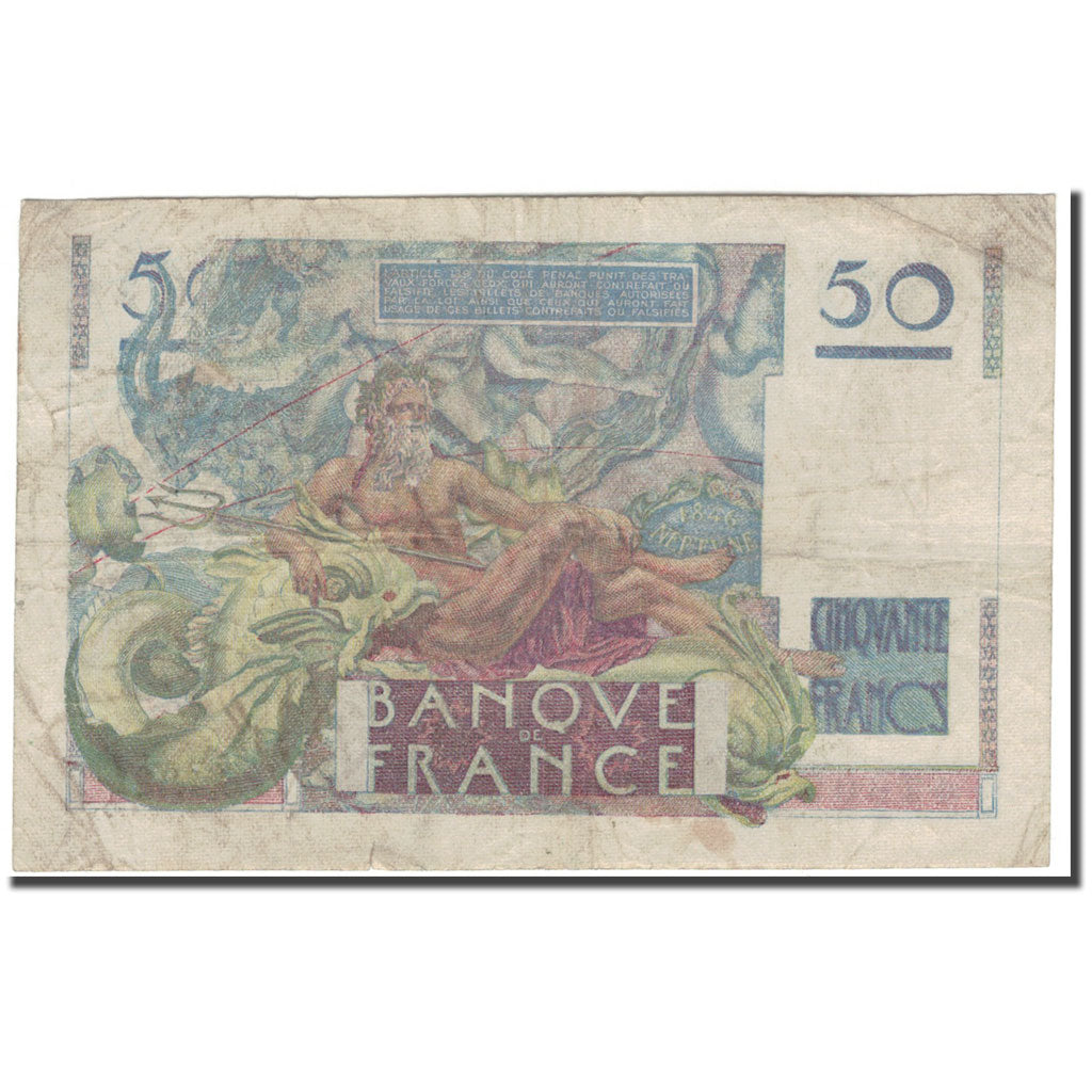 France, 50 Francs, 50 F 1946-1951 ''Le Verrier'', 1949-05-19, VG(8-10)