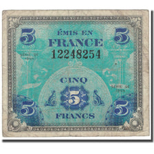 France, 5 Francs, 1944 Flag/France, 1944, VF(20-25), Fayette:17.1, KM:115a