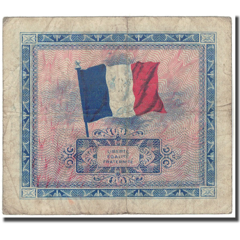 France, 5 Francs, 1944 Flag/France, 1944, VF(20-25), Fayette:17.1, KM:115a