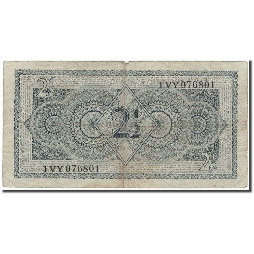 Banknote, Netherlands, 2 1/2 Gulden, 1949-08-08, KM:73, F(12-15)