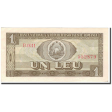 Banknote, Romania, 1 Leu, 1966, KM:91a, AU(55-58)