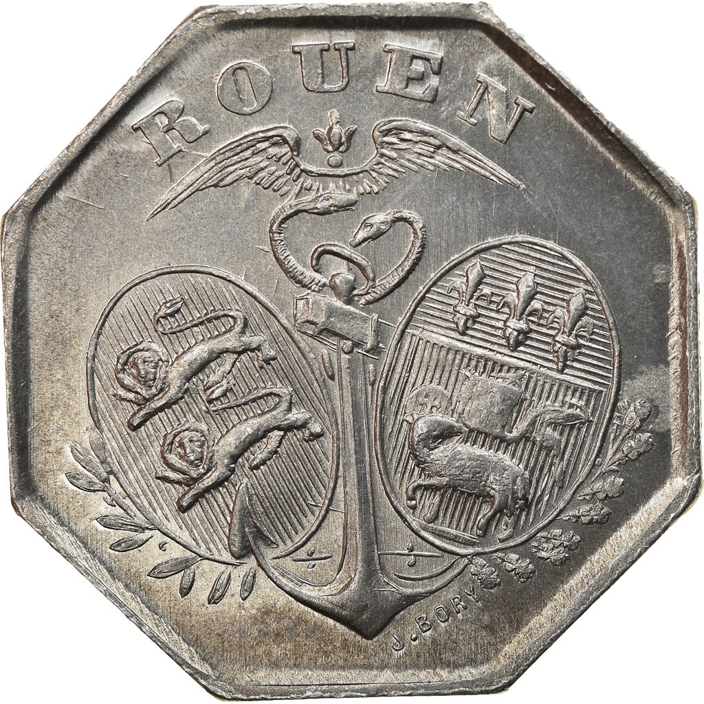 Coin, France, Chambre de Commerce, Rouen, 10 Centimes, 1918, MS(63), Aluminium