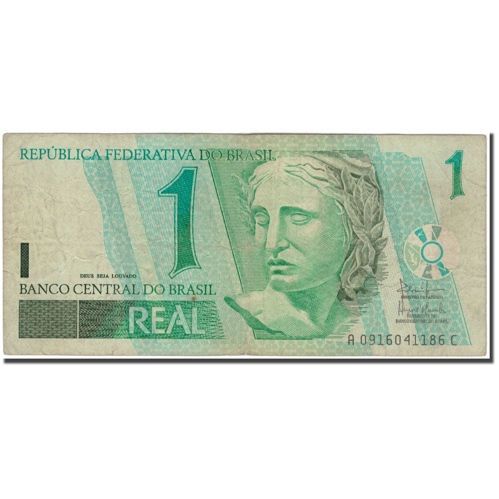 Banknote, Brazil, 1 Réal, 1997, KM:243Ag, F(12-15)