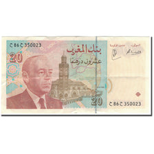 Banknote, Morocco, 20 Dirhams, 1996, KM:67b, AU(50-53)