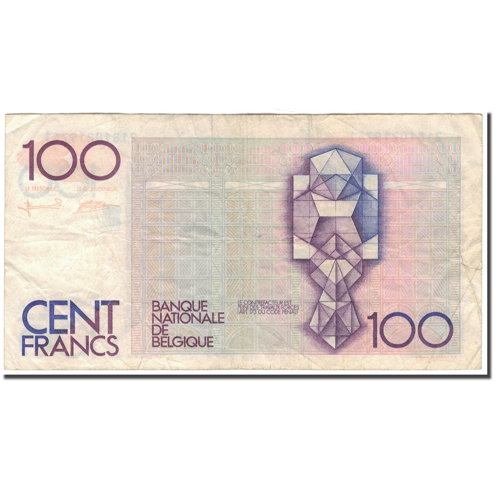 Banknote, Belgium, 100 Francs, 1982, KM:142a, VG(8-10)