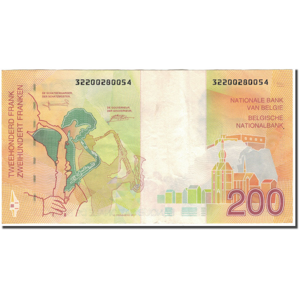 Banknote, Belgium, 200 Francs, 1995, KM:148, EF(40-45)