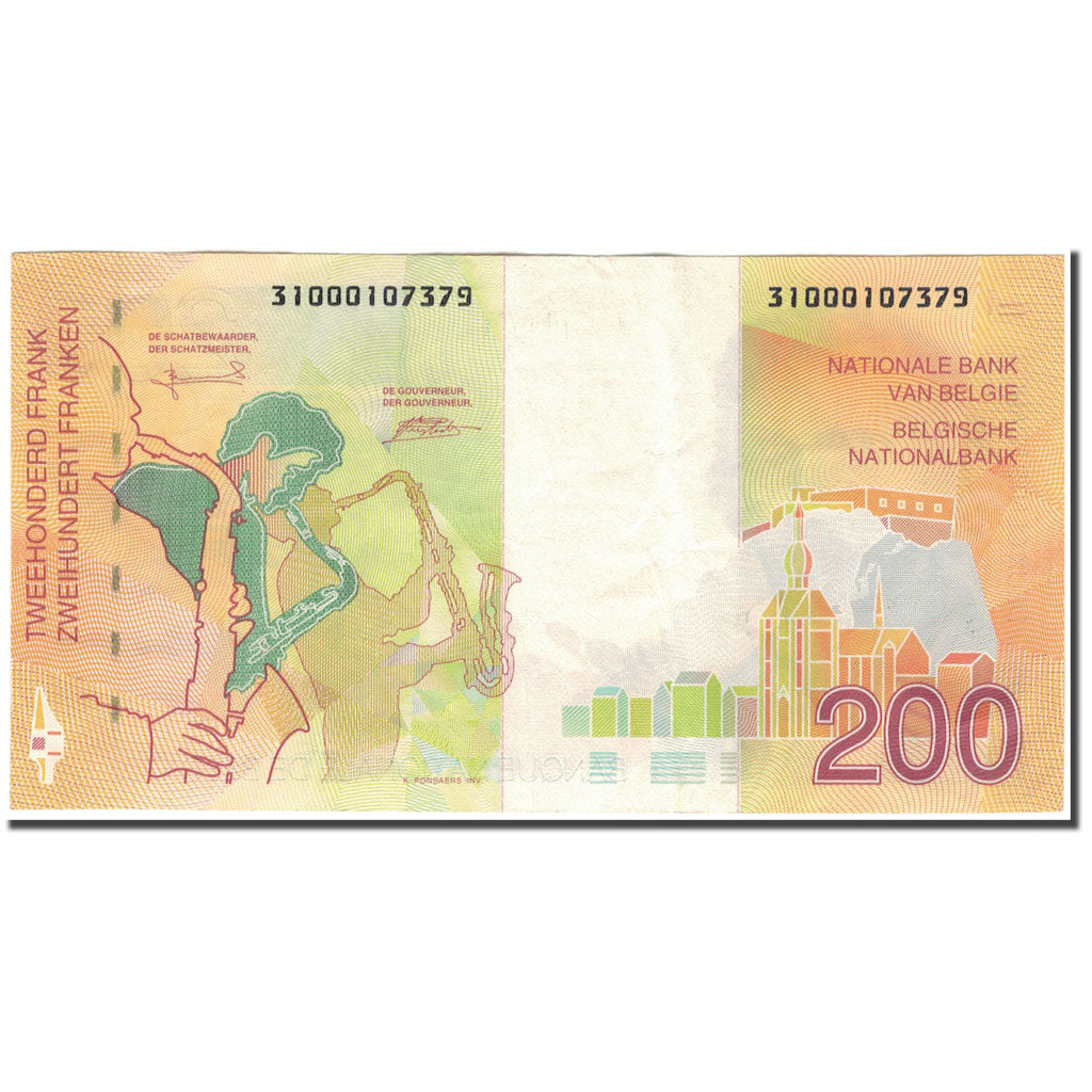Banknote, Belgium, 200 Francs, 1995, KM:148, AU(50-53)