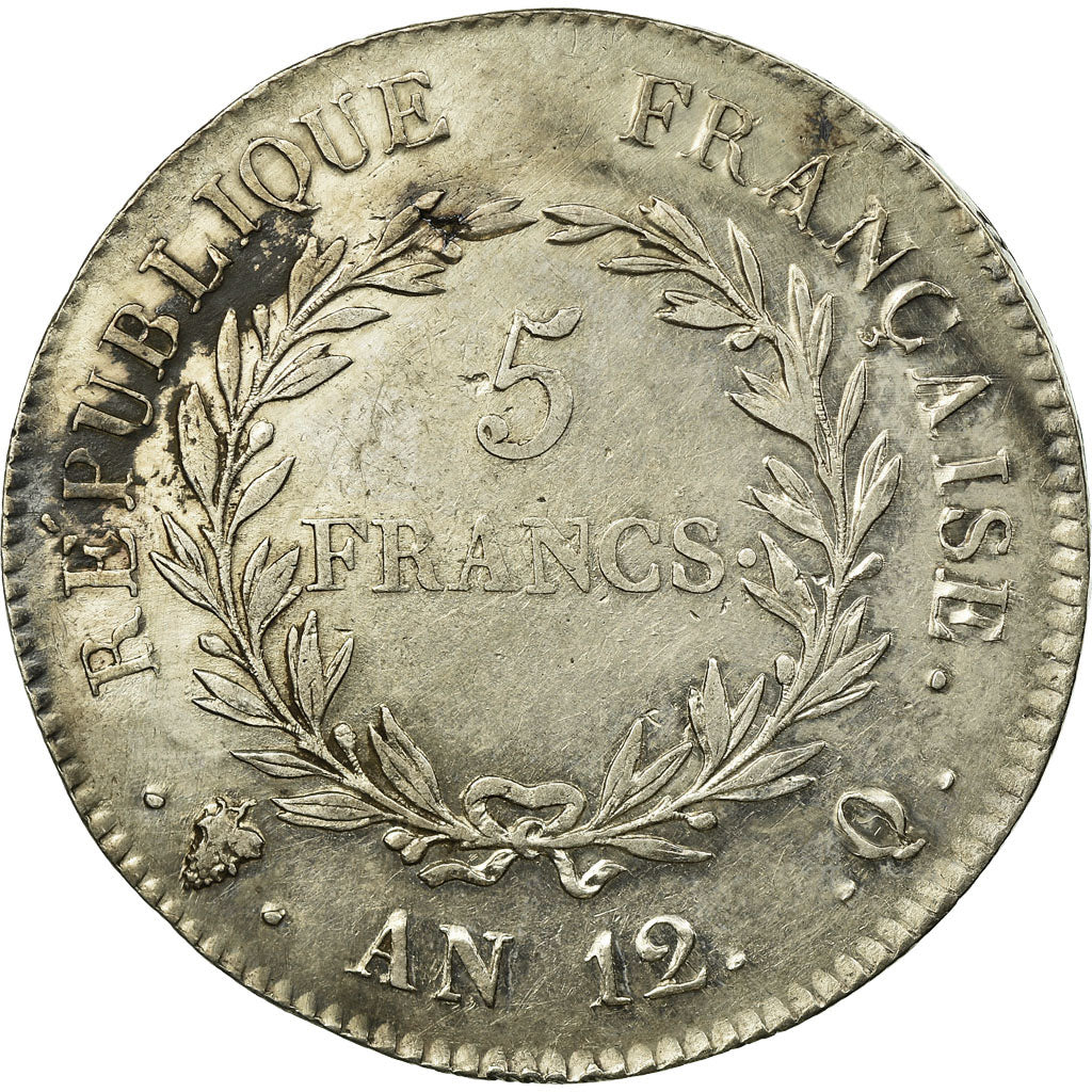 Coin, France, Napoléon I, 5 Francs, An 12, Perpignan, AU(50-53), Silver