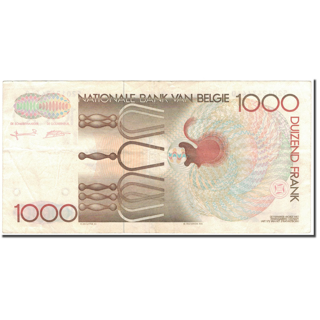 Banknote, Belgium, 1000 Francs, 1980, KM:144a, VF(30-35)