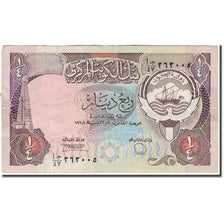 Banknote, Kuwait, 1/4 Dinar, 1980, KM:11b, VF(20-25)