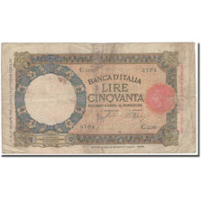 Banknote, Italy, 50 Lire, 1938, KM:54b, VG(8-10)
