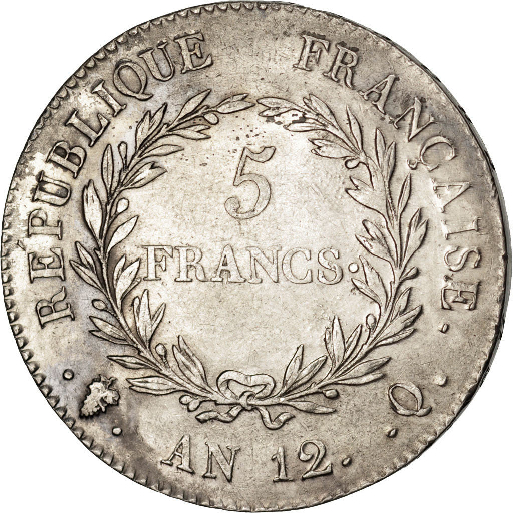 FRANCE, Napoléon I, 5 Francs, 1804, Paris, KM #659.1, AU(50-53), Silver, Gadoury