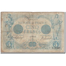 Frankreich, 5 Francs, 5 F 1912-1917 ''Bleu'', 1914-04-04, SGE, Fayette:2.22