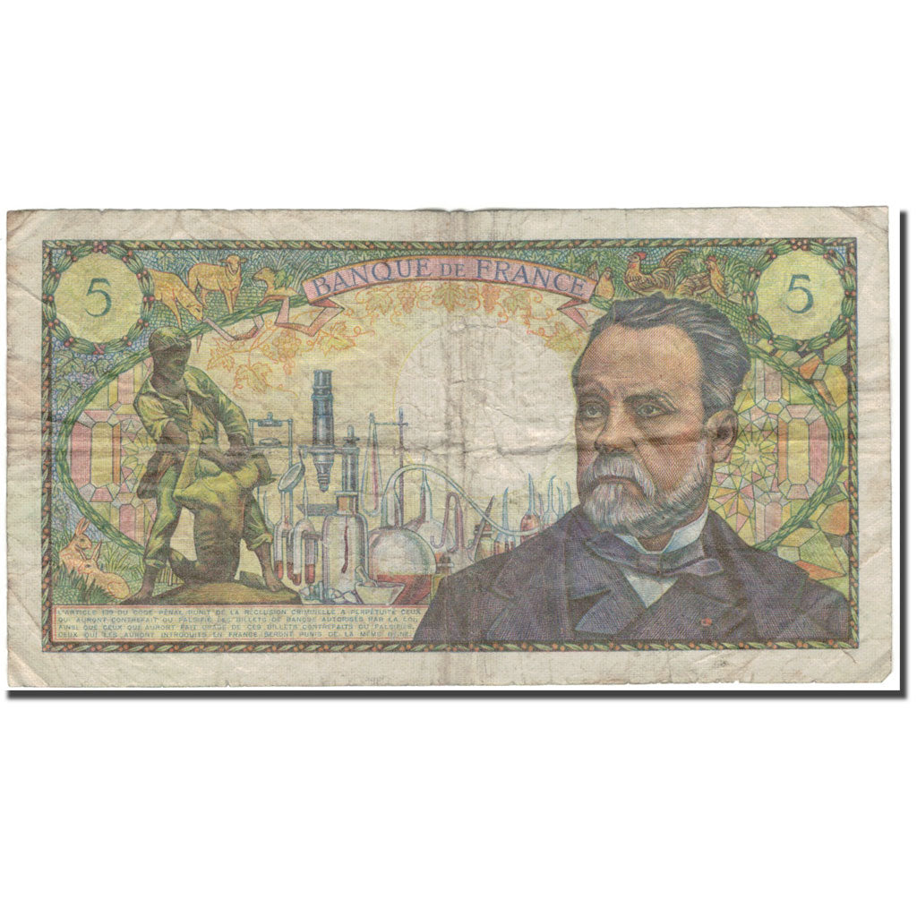 Frankreich, 5 Francs, 5 F 1966-1970 ''Pasteur'', 1969-02-06, SGE, Fayette:61.9