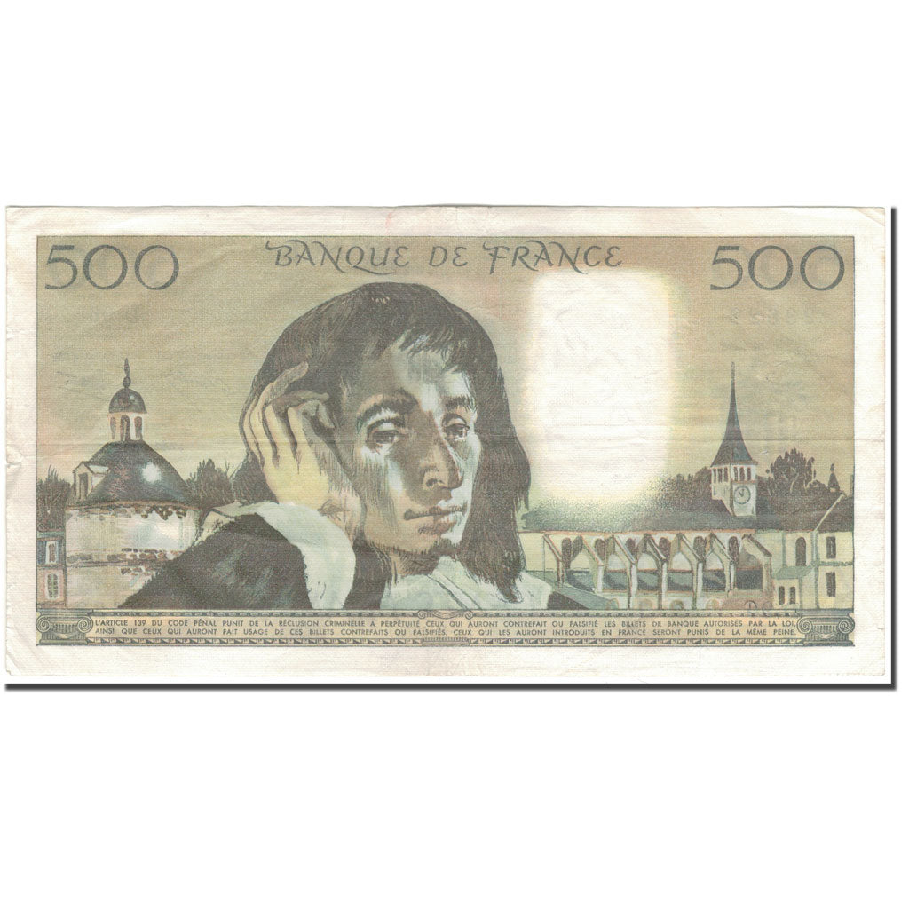 Francja, 500 Francs, Pascal, 1978-10-05, EF(40-45), Fayette:71.18, KM:156d