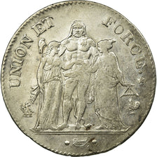 Monnaie, France, Union et Force, 5 Francs, 1800, Paris, TTB, Argent, KM:639.1