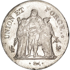 Coin, France, Union et Force, 5 Francs, AN 11, Paris, AU(50-53), Silver
