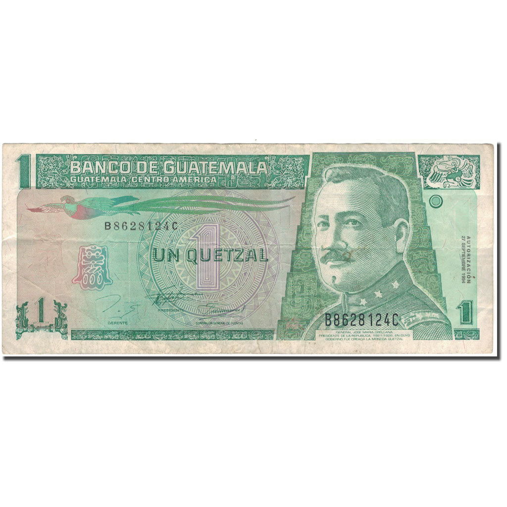 Billete, 1 Quetzal, Guatemala, 1994-09-27, KM:90, BC+