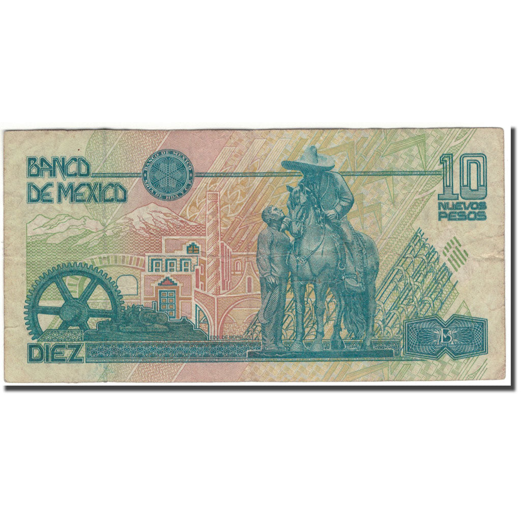 Banknote, Mexico, 10 Nuevos Pesos, 1992-12-10, KM:99, VF(20-25)