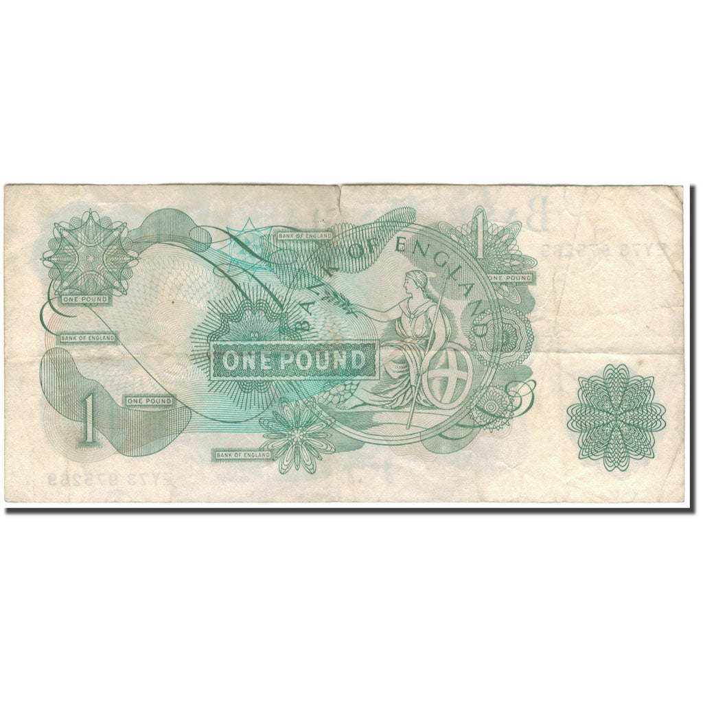 Banknote, Great Britain, 1 Pound, Undated (1970-77), KM:374g, VF(20-25)