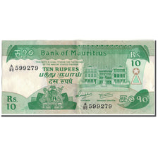 Banknote, Mauritius, 10 Rupees, 1985, KM:35b, AU(55-58)