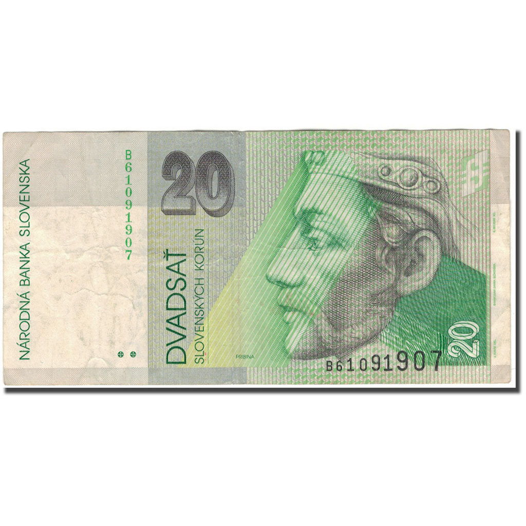 Banknote, Slovakia, 20 Korun, 1995-06-01, KM:20b, VF(20-25)