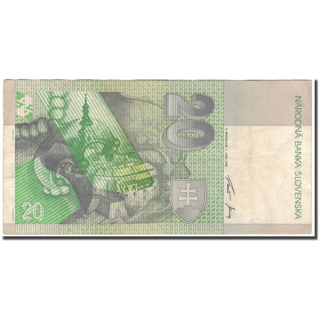 Banknote, Slovakia, 20 Korun, 1995-06-01, KM:20b, VF(20-25)